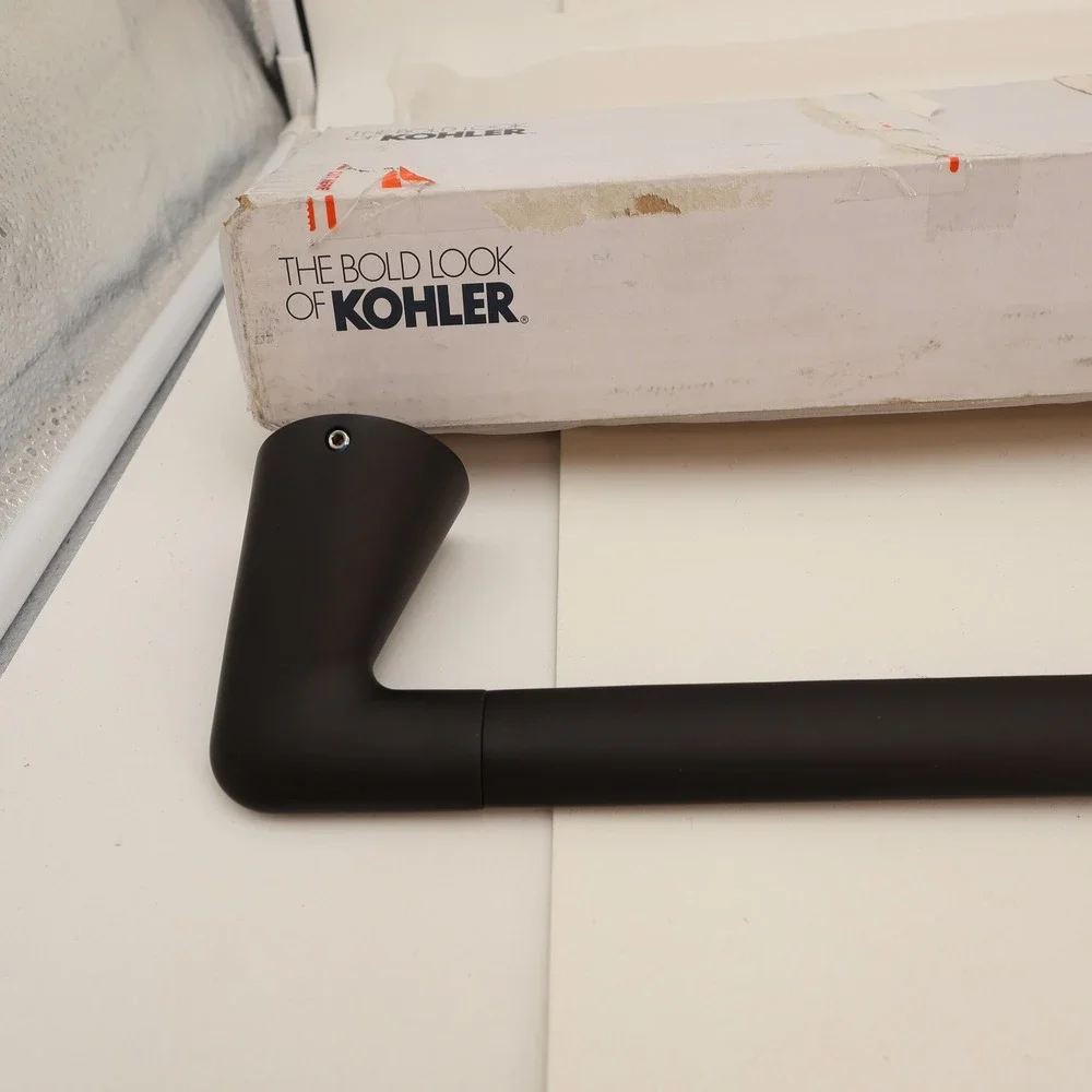 Kohler 24756-BL 24 Inch Towel Bar Matte Black Modern Bathroom Hardware